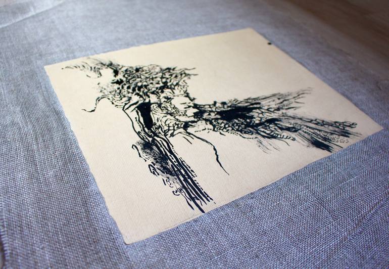 Original Minimalism Fantasy Drawing by Elmira Sharipova