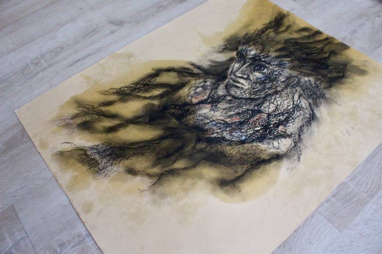 Original Abstract People Drawing by Elmira Sharipova