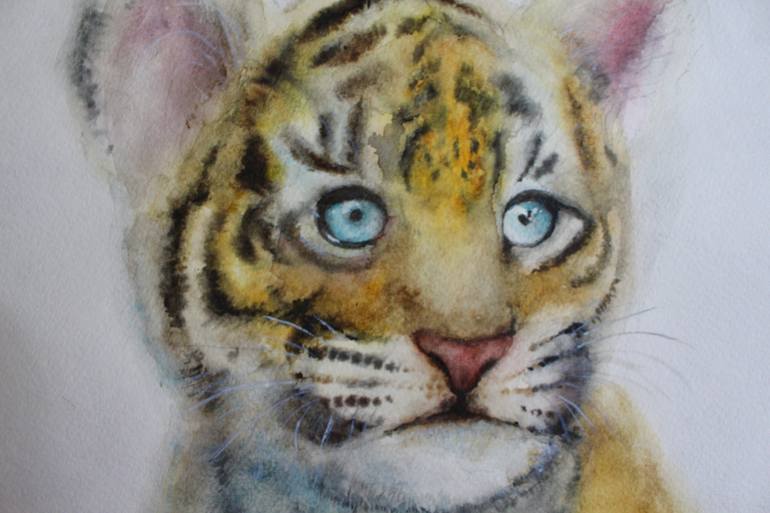 Original Figurative Animal Painting by Elmira Sharipova