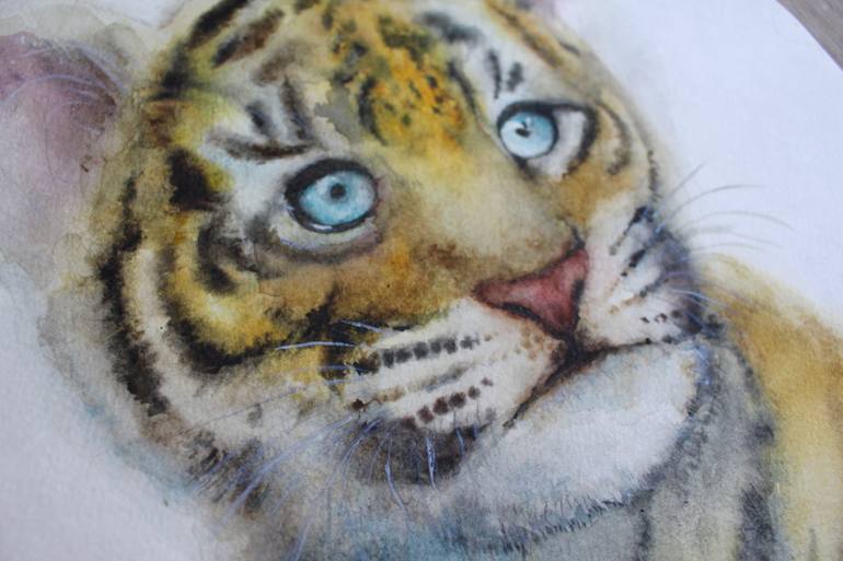 Original Figurative Animal Painting by Elmira Sharipova