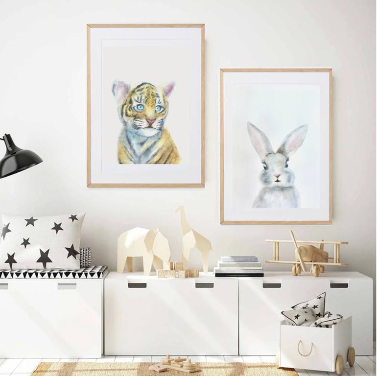 Original Figurative Animal Painting by Elmira Sharipova