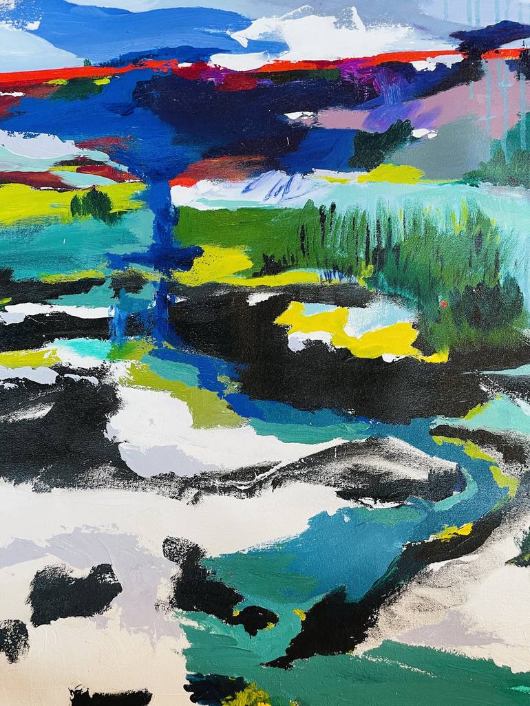 Original Abstract Expressionism Landscape Painting by Jenny Seongryung Lee