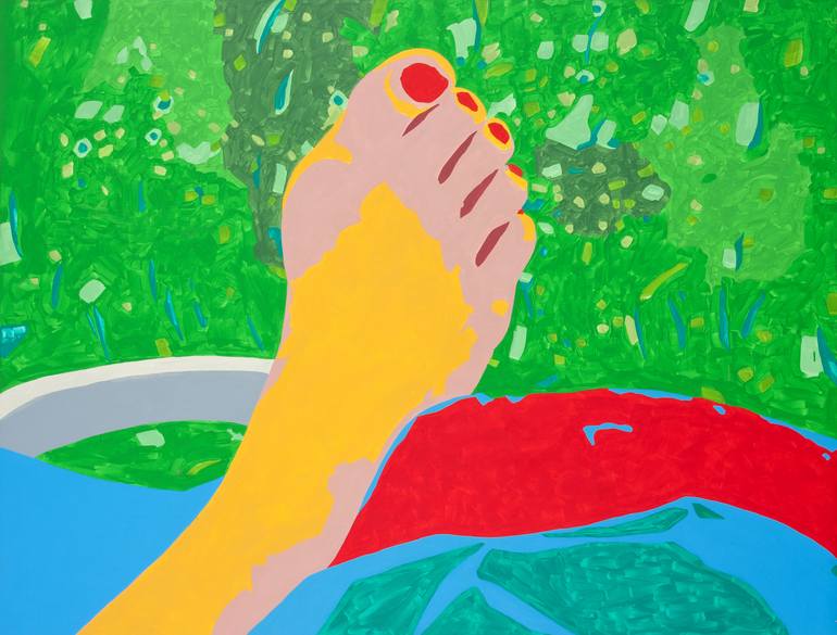 Original Pop Art Water Painting by Kestutis Grigaliunas