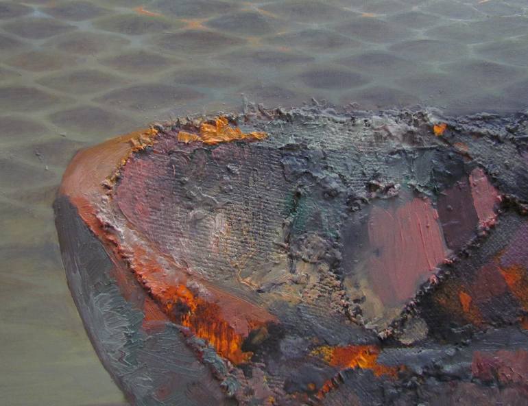Original Expressionism Boat Painting by Giorgi Gagnidze