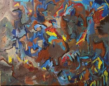Original Abstract Expressionism Abstract Paintings by Padma Prasad