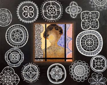 Original Abstract Patterns Paintings by Vivian Kim