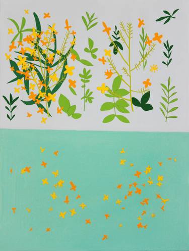 Print of Abstract Garden Collage by Vivian Kim