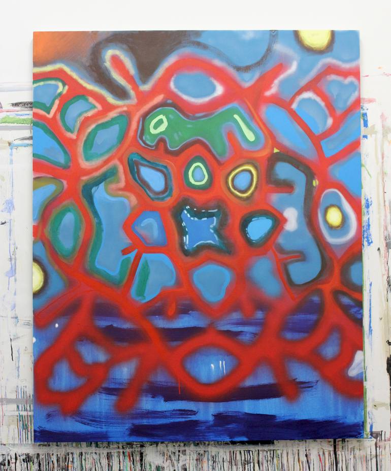 Original Art Deco Abstract Painting by Vivian Kim