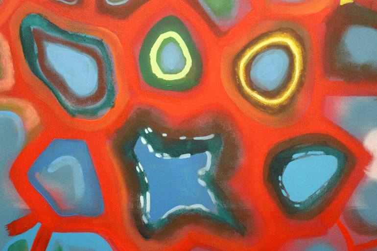 Original Art Deco Abstract Painting by Vivian Kim