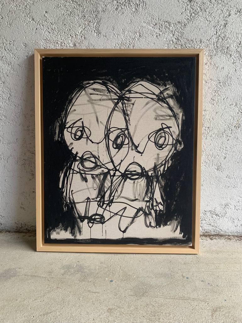 Original Expressionism People Painting by Nep -
