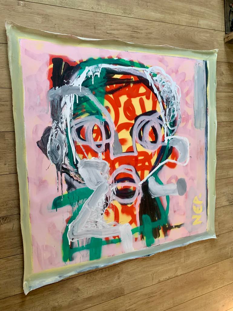 Original Expressionism People Painting by Nep -