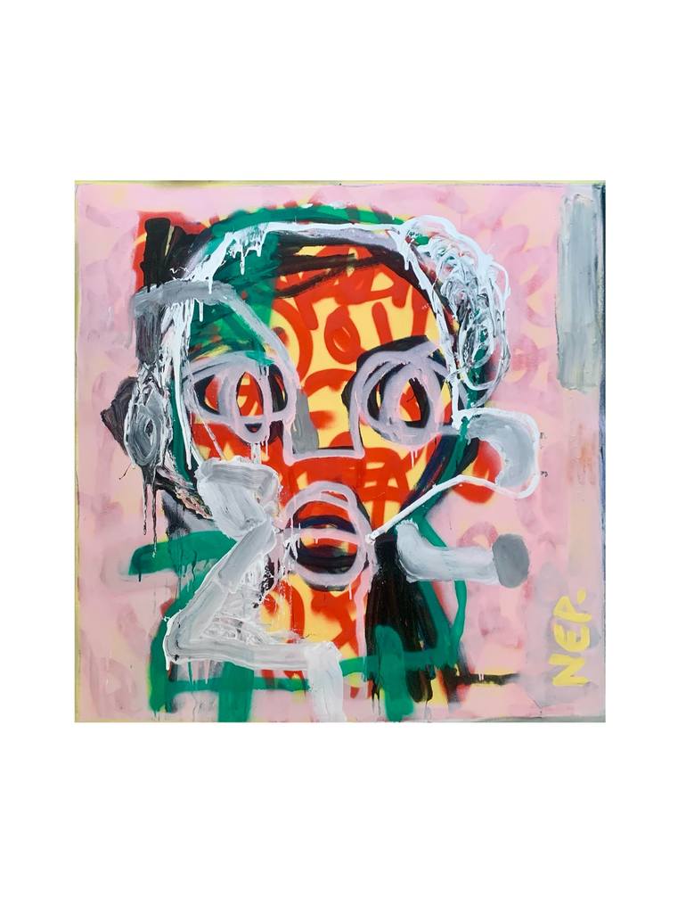 Original Expressionism People Painting by Nep -