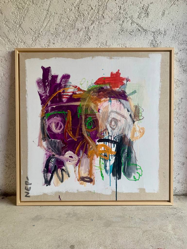Original Expressionism People Painting by Nep -