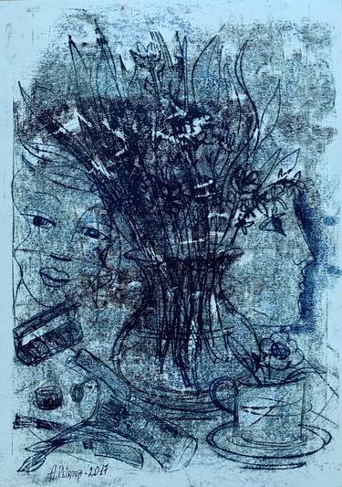 Print of Abstract Expressionism Still Life Drawings by Anna Petrova