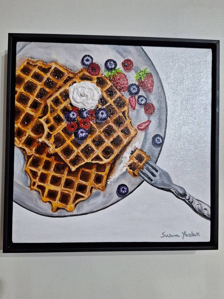 Waffle Painting by Susana Yazbek | Saatchi Art