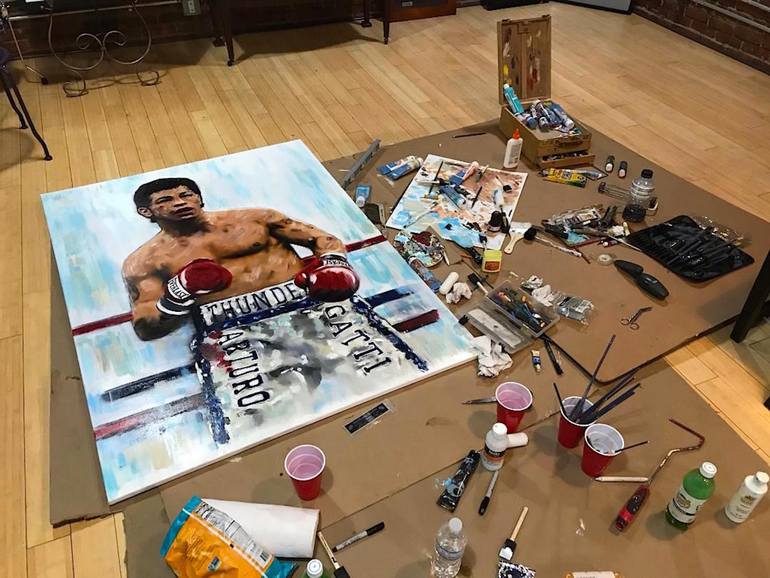 Original Realism Pop Culture/Celebrity Painting by David Pucciarelli