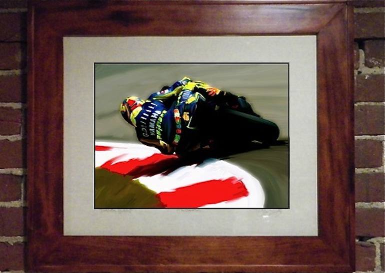 Original Realism Motorcycle Painting by David Pucciarelli