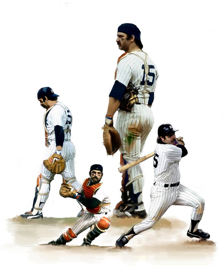 Thurman Munson TRUE GRIT Painting by Iconic Images Art Gallery