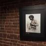 Miles Davis Original Art Piece By David Pucciarelli, Matted and Framed