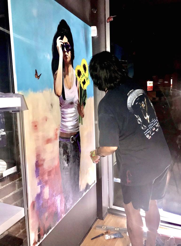 Original Realism Pop Culture/Celebrity Painting by David Pucciarelli