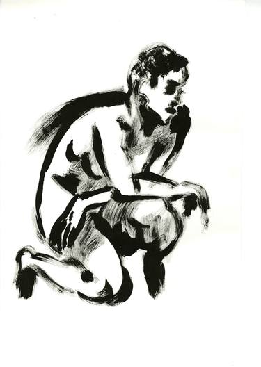 Print of Figurative Nude Drawings by Laurent Rossi