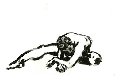 Original Figurative Nude Drawings by Laurent Rossi