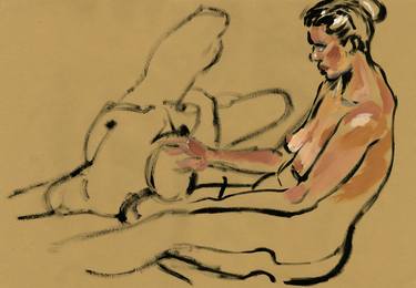 Print of Figurative Nude Paintings by Laurent Rossi