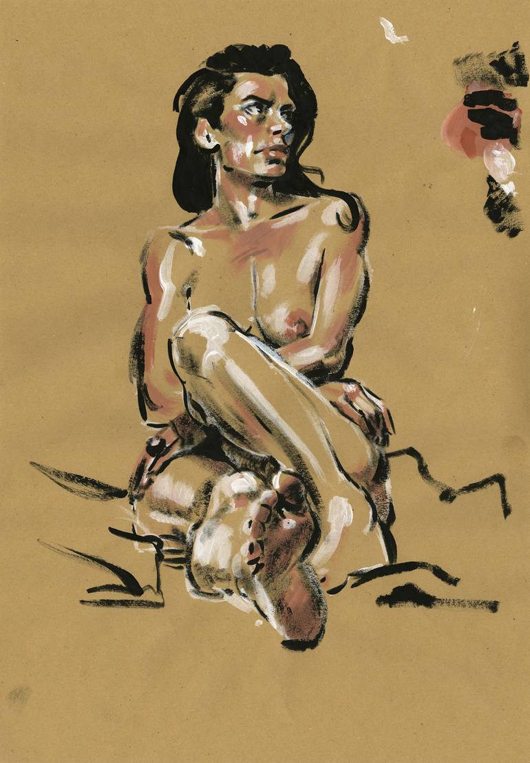 Print of Figurative Nude Paintings by Laurent Rossi
