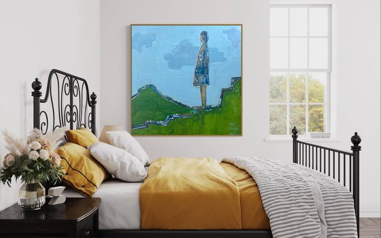 Original Abstract People Painting by Paula Langstein