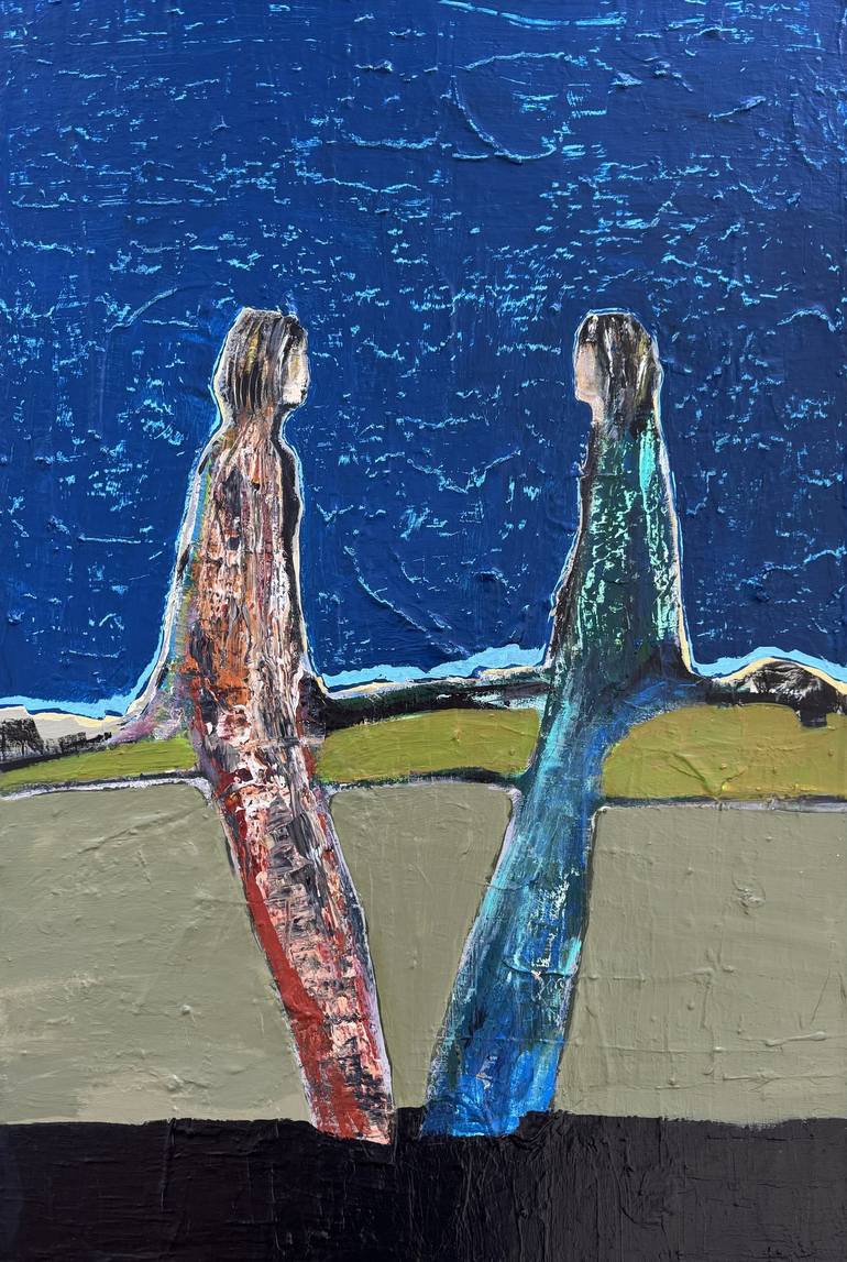 Original Abstract Family Paintings by Paula Langstein