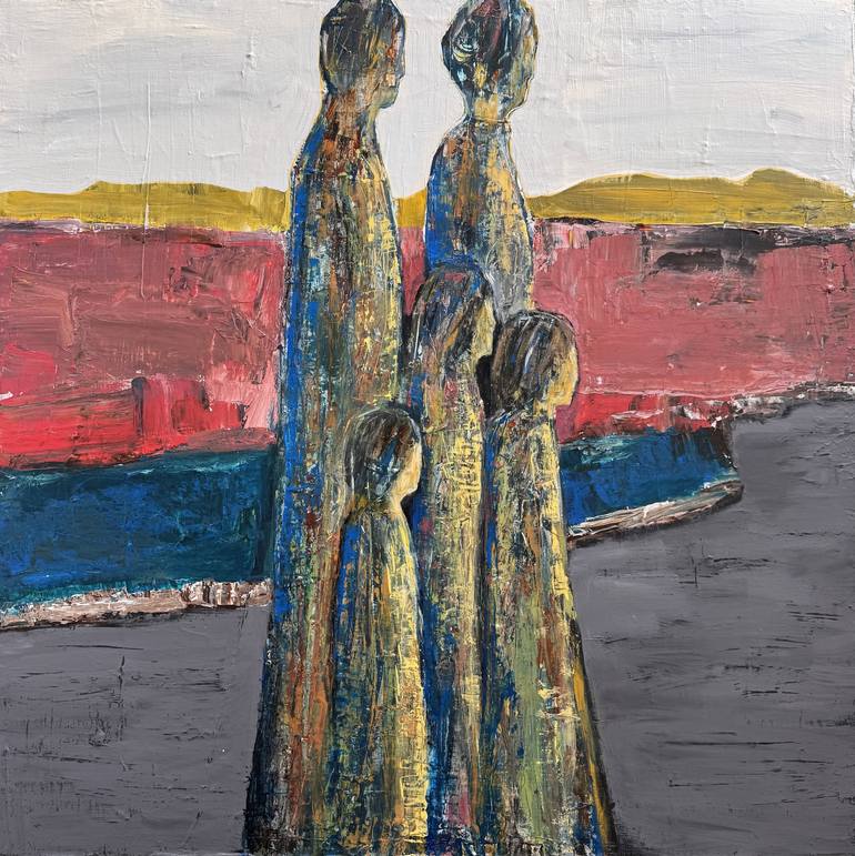 Original Abstract Family Paintings by Paula Langstein