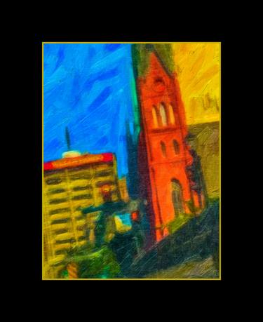 Original Impressionism Architecture Mixed Media by Richard Arfsten