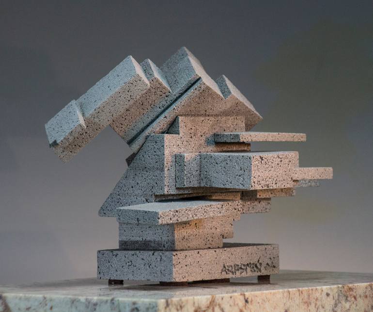 Original Abstract Architecture Sculpture by Richard Arfsten