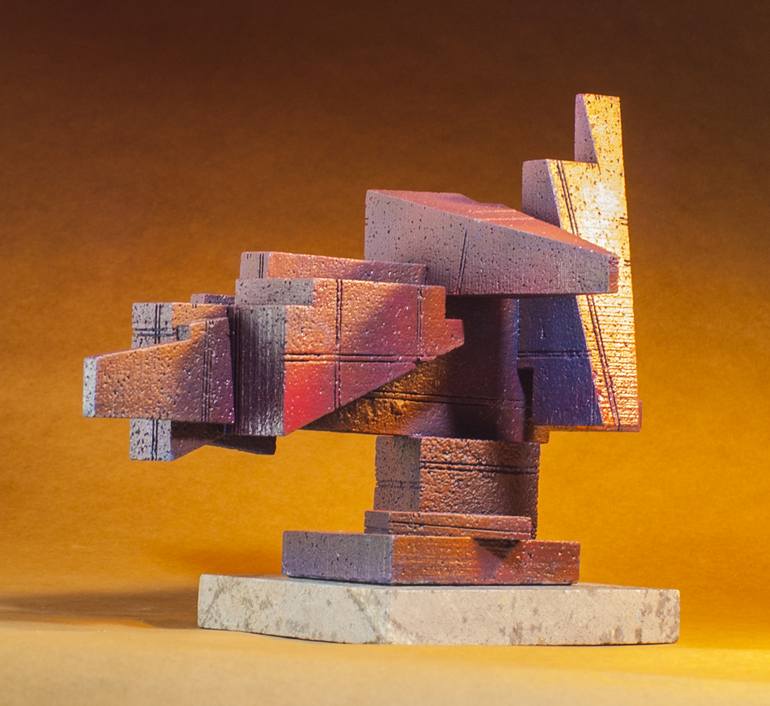 Original Cubism Abstract Sculpture by Richard Arfsten