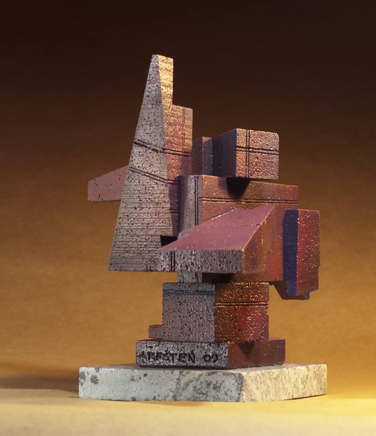 Original Cubism Abstract Sculpture by Richard Arfsten