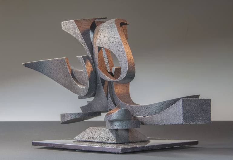 Original Cubism Abstract Sculpture by Richard Arfsten