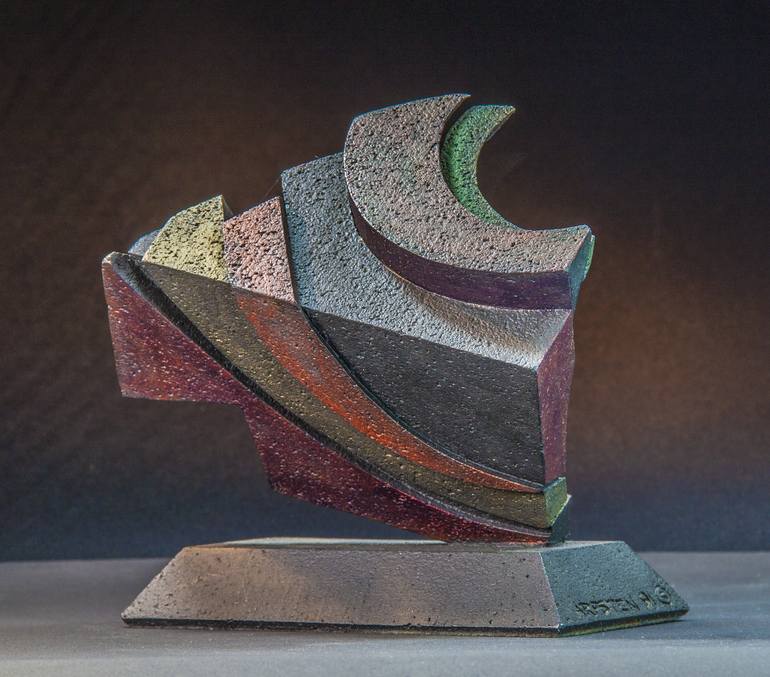 Original Cubism Abstract Sculpture by Richard Arfsten