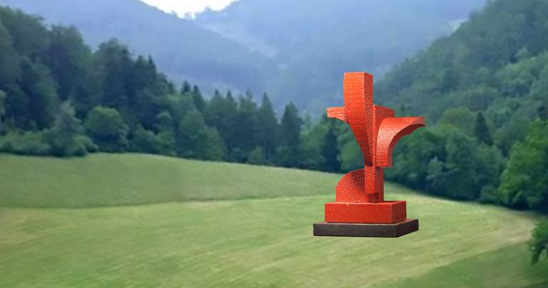 Original Abstract Politics Sculpture by Richard Arfsten