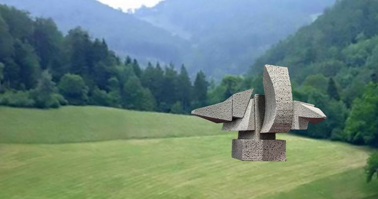 Original Modernism Abstract Sculpture by Richard Arfsten