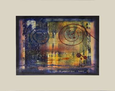 Original Abstract Outer Space Printmaking by Richard Arfsten