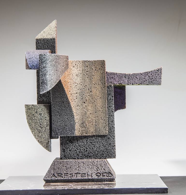 Original Cubism Abstract Sculpture by Richard Arfsten