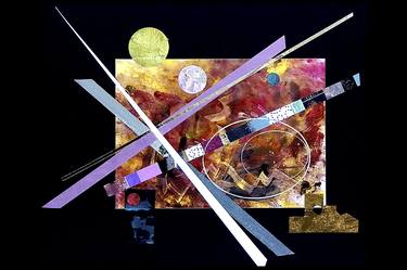 Original Abstract Outer Space Collage by Richard Arfsten