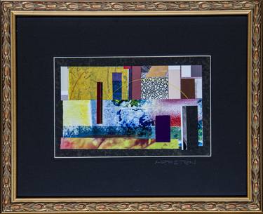 Original Abstract Expressionism Abstract Collage by Richard Arfsten