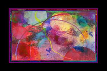 Original Abstract Outer Space Printmaking by Richard Arfsten