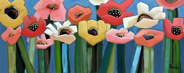 Original Abstract Expressionism Garden Paintings by David Hinds