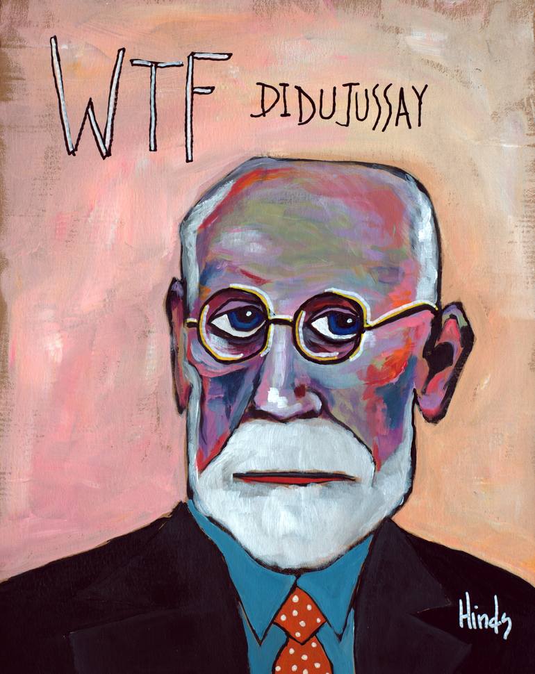 Sigmund Freud Painting by David Hinds | Saatchi Art