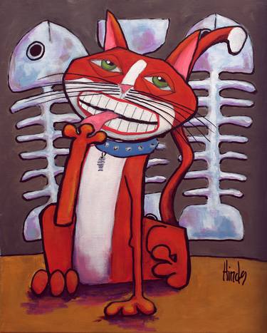 Print of Figurative Cats Paintings by David Hinds