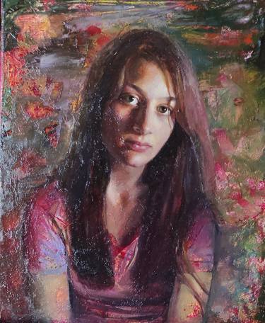 Original Fine Art Portrait Paintings by Eleni Chryssomalakou