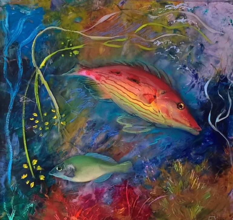 Original Fish Painting by Eleni Chryssomalakou