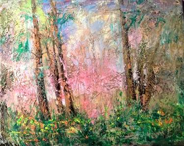 Original Impressionism Tree Paintings by Eleni Chryssomalakou
